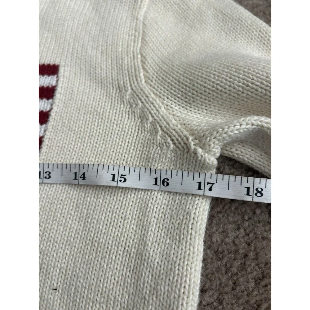 Polo by Ralph Lauren Cream Sweater with American Flag - Picture 6 of 10